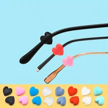 10 sztuk w kształcie serca miękkie silikonowe antypoślizgowe okulary zaczepy na uszy, okulary zauszniki uchwyty akcesoria do okularów dla kobiet Walentynki