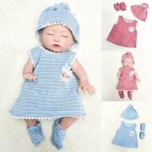 6 套 14 英寸婴儿娃娃女孩服装娃娃连体衣睡衣重生娃娃衣服礼物帽子袜子服装礼物送给女孩 - Reborn Doll Clothes - 查看 8