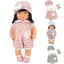 6 套 14 英寸婴儿娃娃女孩服装娃娃连体衣睡衣重生娃娃衣服礼物帽子袜子服装礼物送给女孩 - Reborn Doll Clothes - 查看 6