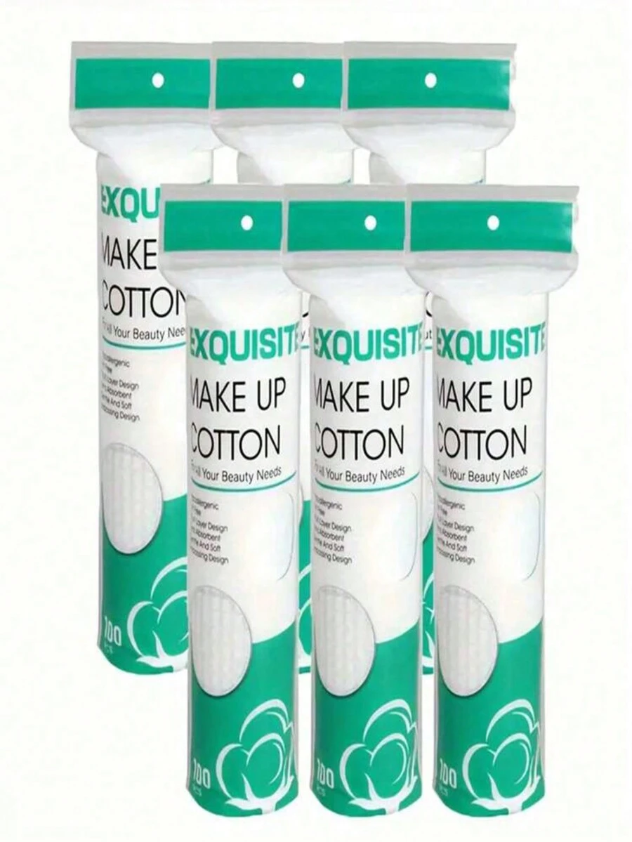 200/100 片柔软、厚实、透气圆形卸妆棉，3 层，适用于面部、眼部、指甲油去除和日常清洁，非常适合旅行和日常使用，可作为情人节、万圣节、圣诞节礼物，随机包装 - 彩色 - 查看 1