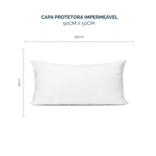 Waterproof Pillow Cover 90cm X 50cm Silent - 白色 - 查看 5