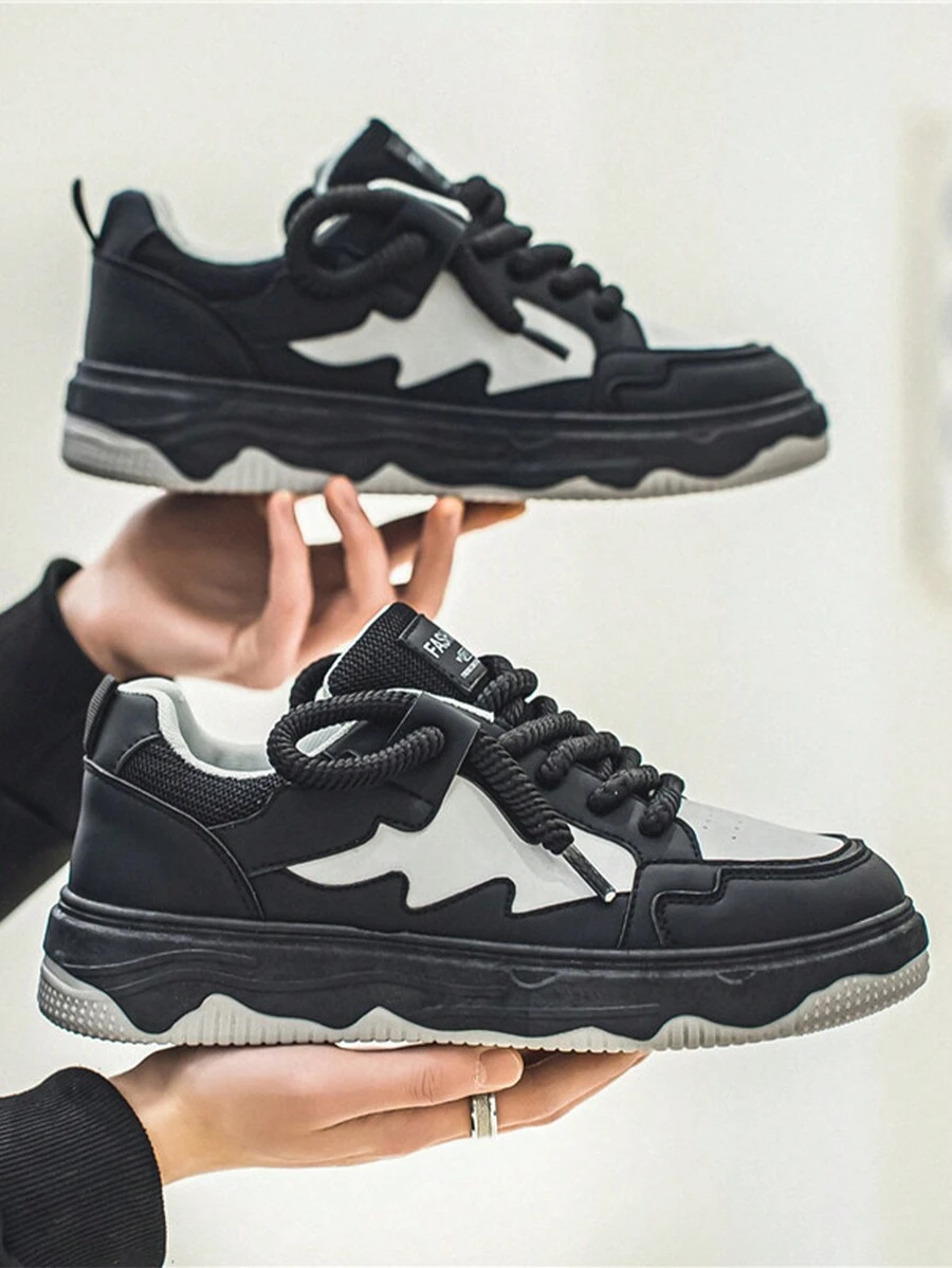 Giày thể thao cổ thấp thời trang bền nhẹ thoải mái mới cho nam mùa xuân và mùa thu - màu đen - Xem 1