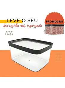 Conjunto Com 3 Potes Herméticos Cozinha 2,5 Litros  Kit Com 3 potes Hermeticos 2500ml Porta Mantimentos para grãos arroz ração Resistente
