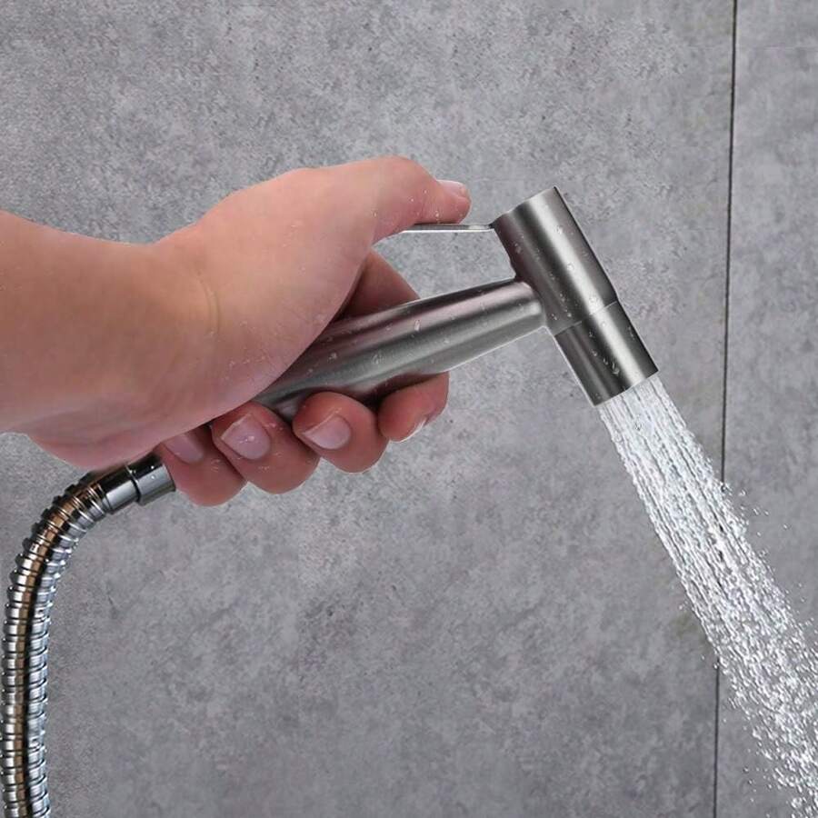 1pc Stainless Steel Toilet Bidet Sprayer, Bathroom Handheld Flushing Washer Bathroom Accessories Bathroom Tools