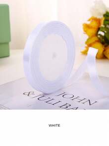 1pc (10 cuộn) Ruy băng trang trí rộng 1cm cho hoa, hộp đựng bánh, Giáng sinh, nơ, Ruy băng satin - Nhiều màu - Xem 10