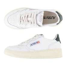 Autry Medalist Green Tab Low Top Sneakers White