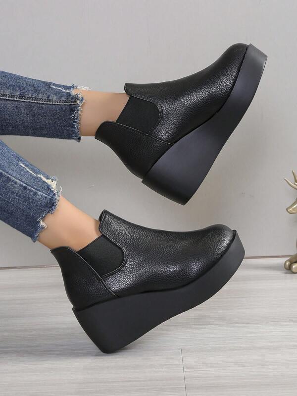 2024 Nowe Grube Podeszwy Botki Damskie, Grube Obcasy Krótkie Botki