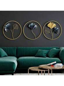 Background Wall Decoration Modern Metal Ginkgo Biloba Wall Hanging - Màu sắc hình ảnh - Xem 2