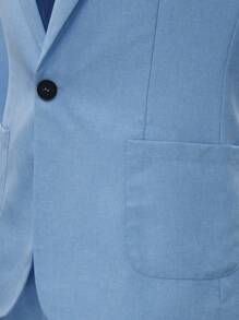 Conjunto de traje casual de negocios para hombre, ropa de oficina de moda - Azul - Ver 8