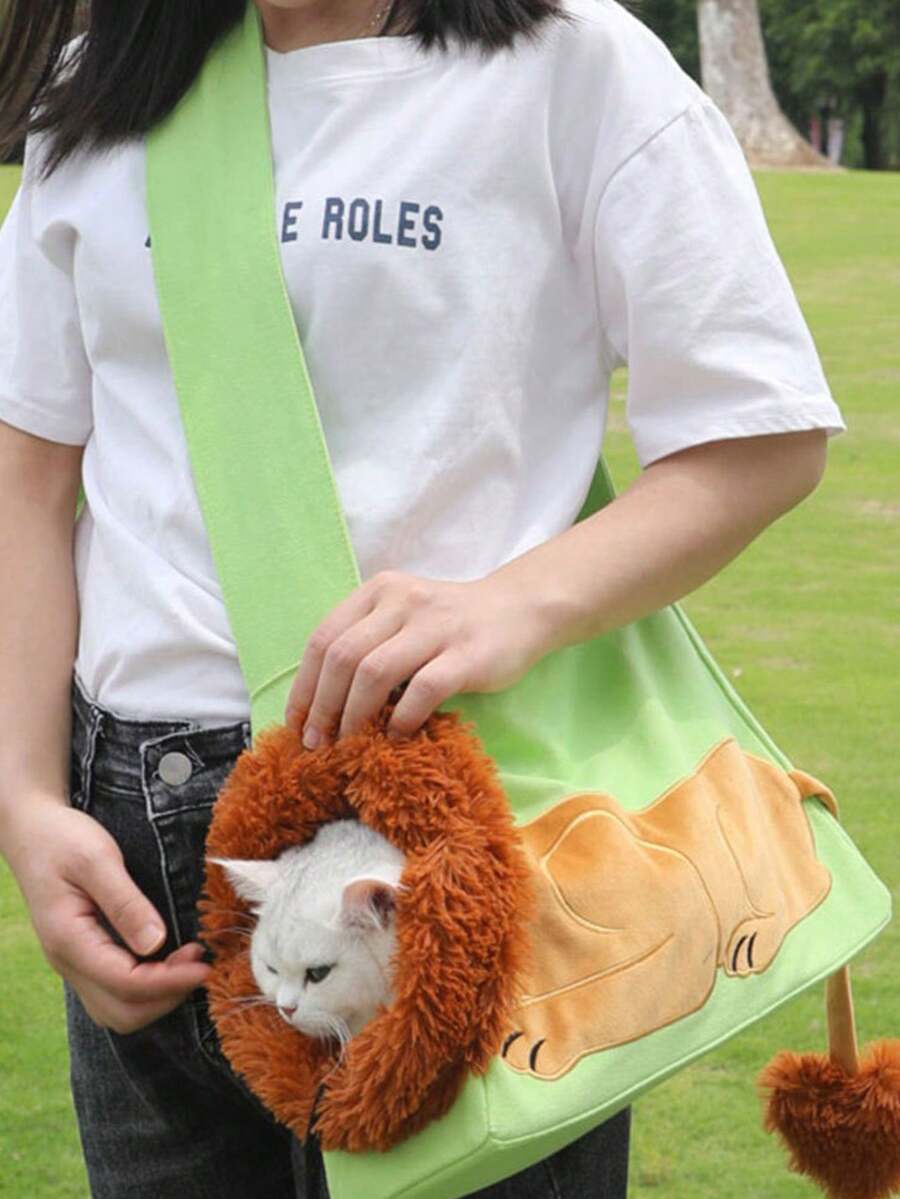 1PC Pet Bag Green Portable Foldable Breathable Pet Bag Pet Outing