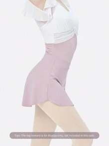 DonsGirl 1 件女式提臀弧形荷叶边下摆芭蕾舞裙 - 淺灰紫 - 查看 3