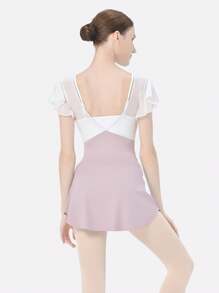 DonsGirl 1 件女式提臀弧形荷叶边下摆芭蕾舞裙 - 淺灰紫 - 查看 12