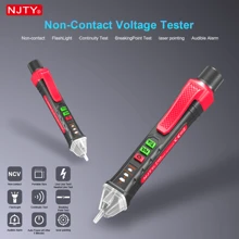 NJTY NJTY Non-Contact Voltage Tester, Electric Pen, 12-1000V AC Voltage Tester Pen, Circuit Break Finder Electrical Tool With Flashlight Buzzer, Live/Neutral Wire Tester, Wire Breakpoint Finder (BATTERY NO INCLUDED))