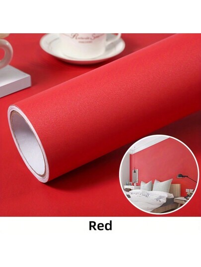 Roll Of Self Adhesive Wallpaper Peeling Sticky Contact Paper Removable Matte Wand Stickers ative Bedroom Vinyl Film, Renovation Peel Panels, Paper, Wallpapers, ation Items Refresh Your Home, Festival Birthday Graduation view 9