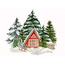 1 件圣诞祝福藤条花环圣诞装饰海报帆布画墙壁艺术画家居装饰无框架 - 彩色 - 查看 51