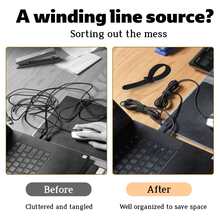 APORNI 10 cái/gói Dây buộc cáp tự dính có thể điều chỉnh, có thể tái sử dụng, dụng cụ sắp xếp dây đa năng - Nhiều màu - Xem 7