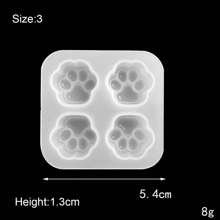 1pc Cat Paw Silicone Mold, Cute Cat Claw DIY Epoxy Resin Moldmaking Accessory - Multicolor - View 6