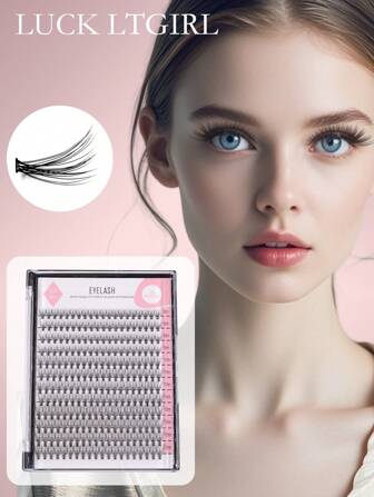 240pcs 12 Rows Natural Looking Lightweight Mixed Faux Mink Eyelashes For Women Daily Wear & Party
