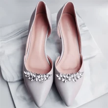 2pcs Detachable Rhinestone Metal Silver/Gold Flower Wreath Shaped Fashion Elegant Shoe Accessories, Suitable For High Heels, Flats, Wedding Shoes, Bridal Shoes, Crystal Shoes In White, Black, Orange, Red