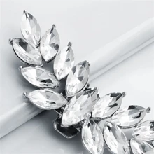 2pcs Detachable Rhinestone Metal Silver/Gold Flower Wreath Shaped Fashion Elegant Shoe Accessories, Suitable For High Heels, Flats, Wedding Shoes, Bridal Shoes, Crystal Shoes In White, Black, Orange, Red