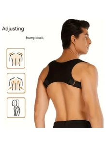 Correttore di postura ComfortFit per uomo e donna - Tutore ortopedico regolabile e traspirante - Supporto senza cuciture per schiena superiore, colonna vertebrale, collo e spalle - Ideale per uso quotidiano, stabilizzazione della clavicola - Promuove una postura sana, previene l'incurvamento, accessori palestra, sport, casa, esercizio, massaggiatore, massaggio