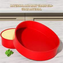 Silicone Smash Cake Pans, Nonstick Round Cake Pans For Layer Cake,Smash Cake And Cheese Cake - Red - View 5