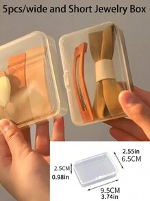 2/5/6/10pcs/Set Simple Transparent Makeup Organizer Drawers Storage Boxes, Eyeshadow Brush Holders, Cosmetic Storage Trays, Perfume Organizers, Makeup Brush Holders, Nail Polish & Beauty Products Organizer Rack,For Holiday Beach, Bathroom Collection, Bedroom Collection, Large Capacity - Water Stripes Transparent - View 19