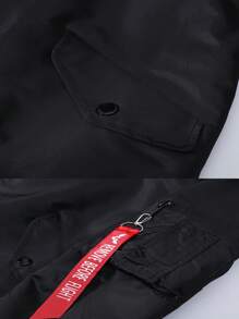 Men's Street Fashion Zip Arm Pocket Outdoor Windproof Baseball Jacket