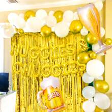 LaVenty Diaper Party Decorations Huggies And Chuggies Party Decorations Banner Diaper Gender Reveal Party Decoration - 金色 - 查看 7