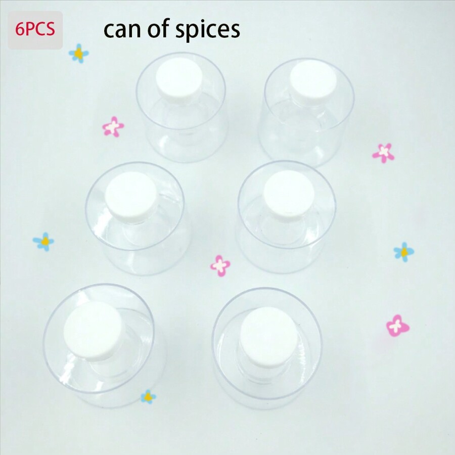 6PCS Stackable Seasoning Bottle Spice Grain Storage Box Tower Seasoning Rack Tower Seasoning Jar