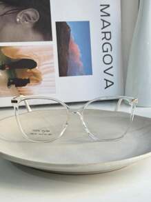 Women's SQUARE Modern Glasses Frame 68337 - 無色 - 查看 2