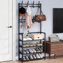 Metal Shoe Rack Clothes Rack Cheap Clothes Furniture - Schwarz - Übersicht 4