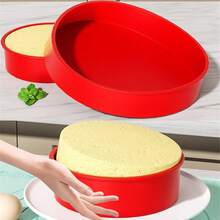 Silicone Smash Cake Pans, Nonstick Round Cake Pans For Layer Cake,Smash Cake And Cheese Cake - Red - View 2