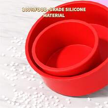 Silicone Smash Cake Pans, Nonstick Round Cake Pans For Layer Cake,Smash Cake And Cheese Cake - Red - View 3
