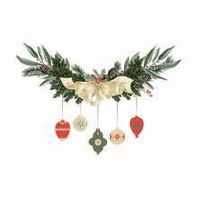 1 件圣诞祝福藤条花环圣诞装饰海报帆布画墙壁艺术画家居装饰无框架 - 彩色 - 查看 54