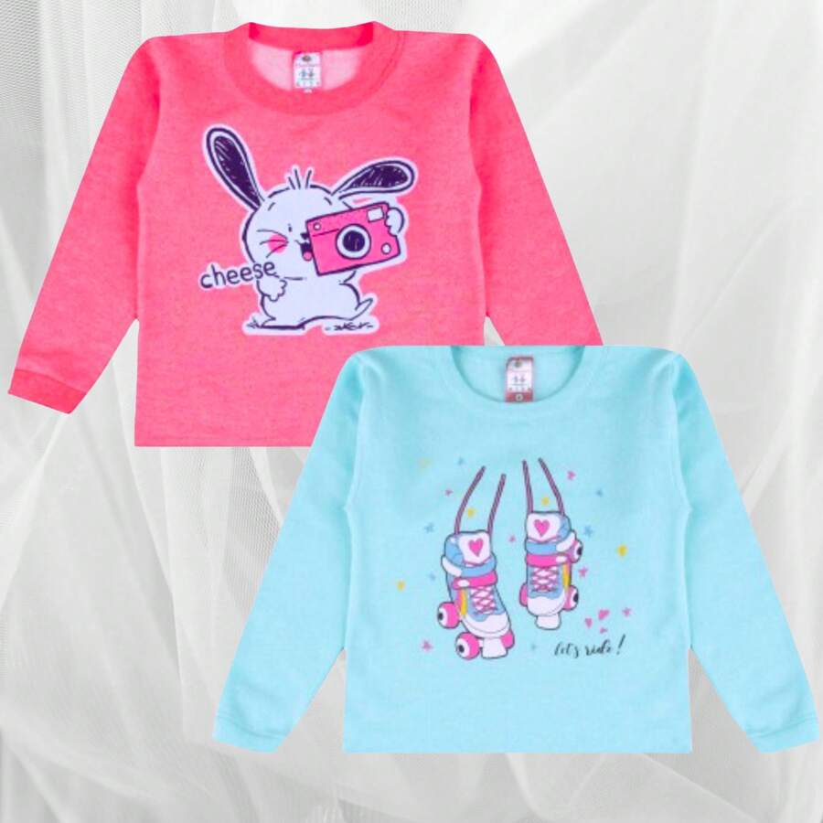 2 Children's Sweatshirts For GIRLS - Nhiều màu - Xem 1