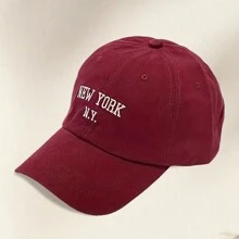 1pc Unisex Maroon Soft Top Duck Tongue Cap, Unisex Baseball Cap Suitable For Daily Casual Wear, All Seasons - Burgundy - View 3