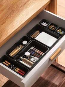 8 stuks plastic make-up opbergdozen, grote capaciteit, draagbare reisorganizer, waterdichte stofdichte sieradendoos, transparant opbergrek met meerdere lagen, multifunctionele opbergmand, onafhankelijk compartiment displayrek, opbergmand met lade, opberglade, lippenstiftdoos, nagellakdoos, opbergdoos met lade, make-upspons, poederdoos, wenkbrauwpotlood, poederdons, briefpapier, sieraden, toiletartikelen, sleutels, reinigingsstaafjes, tandzijde, enz.