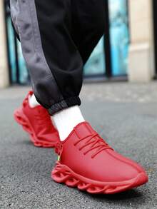 Botas de nieve para hombre para exteriores, impermeables de PU, cálidas, calzado deportivo para senderismo y trekking, forradas, antideslizantes, zapatos para esquí, zapatillas casuales para caminar en color rojo - Rojo - Ver 9