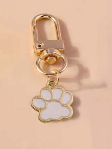 1pc Minimalist Stylish Cat Paw Keychain, Cute Funny Dog Footprint Alloy Pendant Accessory Decor, Suitable For Backpack, Wallet Car Accessories Bag Charm Bag Accessories Lanyards With Id Holder Car Accessories Bag Charms Christmas Gift Car Teacher Friend Sister Gift Ideas Gifts For Mother, Father, Graduation, And Teacher - Multicolor - View 3