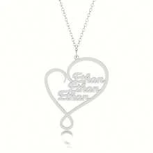 Collar con nombre personalizado Amor eterno Collar con nombre en inglés personalizado para mujer, admite de 1 a 8 letras, regalo familiar