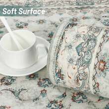 Washable Area Rug, Border Floral Rug Bo-Hemian Vintage Rug Paisley Floral Carpet Stain-Resistant Rug, Farmhouse Rugs Living Room Bedroom Dining Home Office - 米色-2x3 英尺 - 查看 5