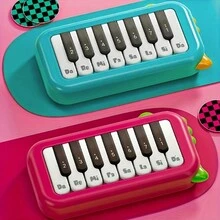Teclado de juguete de piano para niños: Mini juguete de instrumento musical electrónico, regalo de cumpleaños para niños y niñas - Rosa - Ver 1
