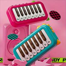 Teclado de juguete de piano para niños: Mini juguete de instrumento musical electrónico, regalo de cumpleaños para niños y niñas - Rosa - Ver 6