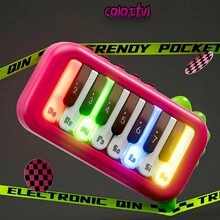 Teclado de juguete de piano para niños: Mini juguete de instrumento musical electrónico, regalo de cumpleaños para niños y niñas - Rosa - Ver 2