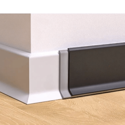 1 pezzo 10cmx2m Battiscopa flessibile in PVC morbido, linea di zoccolatura in plastica, impermeabile e autoadesivo, componente decorativo
