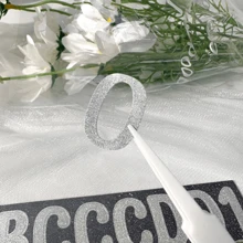 126入組a4金色和銀色多彩字母和數字貼紙,適用於創意節日派對diy禮品 - 銀色 - 查看 3