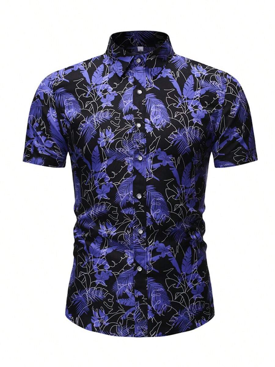 Camisas Casual Para Hombre Ligeras Y Transpirables - Morado - Ver 1