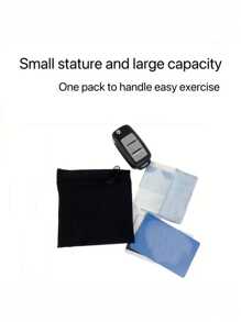 Outdoor Sports Wrist Pouch, Zipper Closure, Multi-Function Hidden Storage Bag, Private Wallet, Cycling Phone Bag, Fitness Arm Bag, Wrist Pouch, Running Storage Wallet, Travel Essential, Multi-Function Hair Scrunchies For Women & Girls, Invisible Black Hair Ties, Travel Accessories, Beach Holiday, Summer Vacation, School Supplies, Back To School Essentials - Multicolor - View 3
