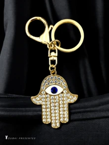 chaveiro de metal - Azul bebê - Visão 1